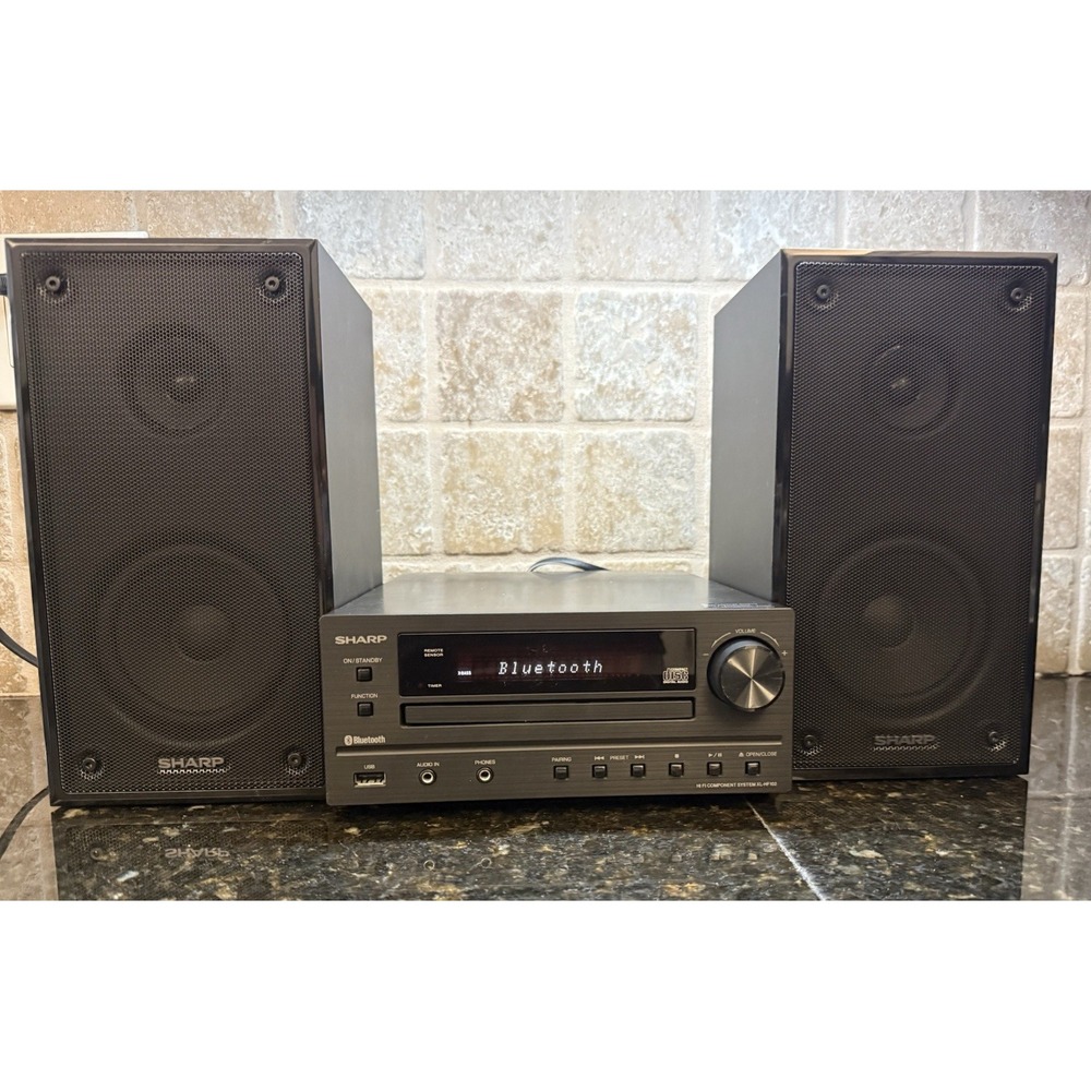 Sharp XL-HF102B Hi-Fi Component System CD Player Bluetooth Universal RemoteWORKS